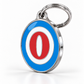 TAGiDOG letter O dog ID tag, angled view