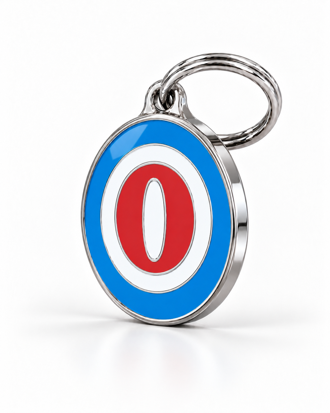 TAGiDOG letter O dog ID tag, angled view
