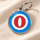 TAGiDOG letter O dog ID tag on light linen