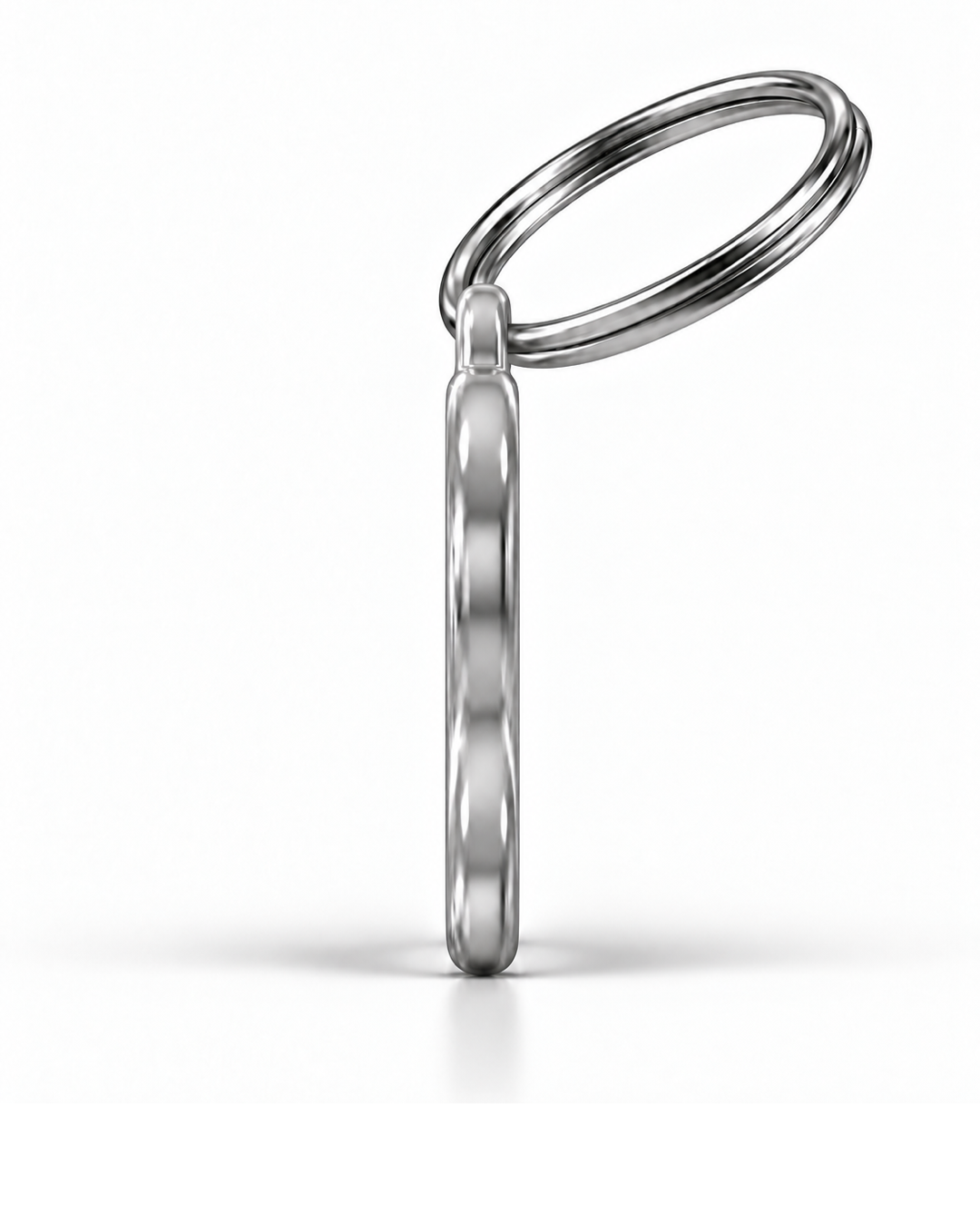 TAGiDOG Alphabet Letter U- ID Tag side profile showing tag thickness and split ring