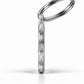 TAGiDOG Alphabet Letter V- ID Tag side profile showing tag thickness and split ring