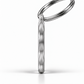 TAGiDOG Alphabet Letter O- ID Tag side profile showing tag thickness and split ring