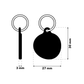 TAGiDOG letter O ID tag dimensions, 27 mm wide and 30 mm high, 3 mm thickness