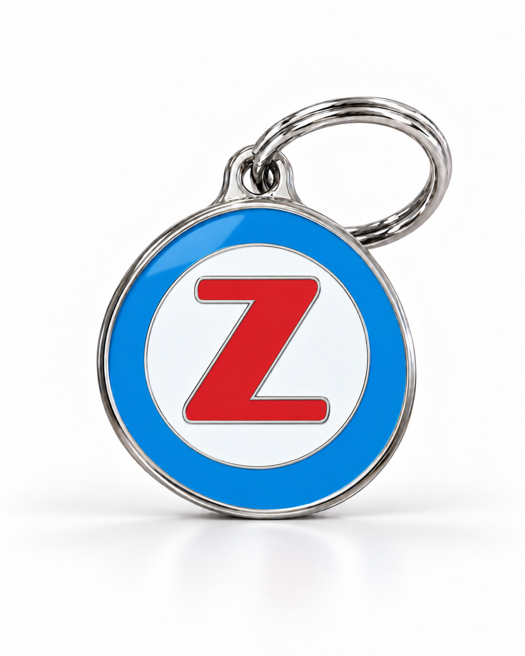 TAGiDOG letter Z dog ID tag, round front view on white