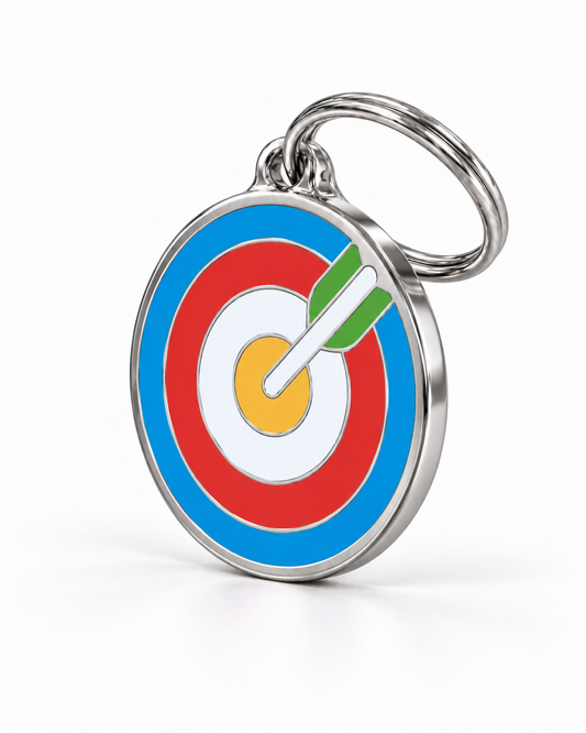 TAGiDOG Archery ID Tag dog ID tag, angled view