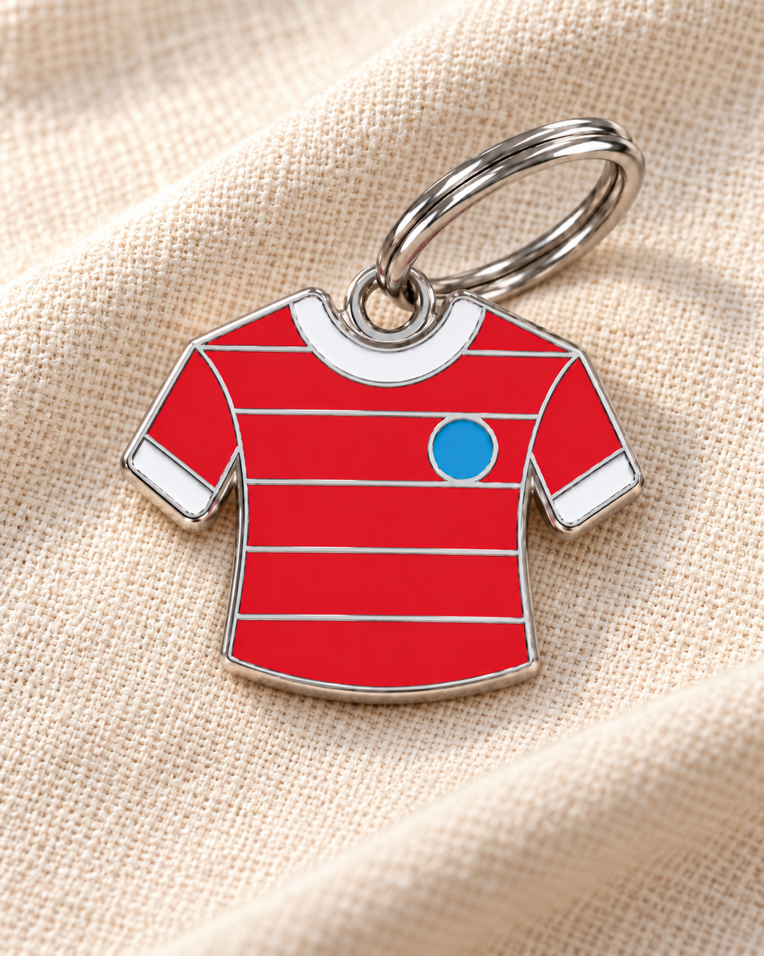 TAGiDOG Bavarians Jersey ID Tag dog ID tag on light linen