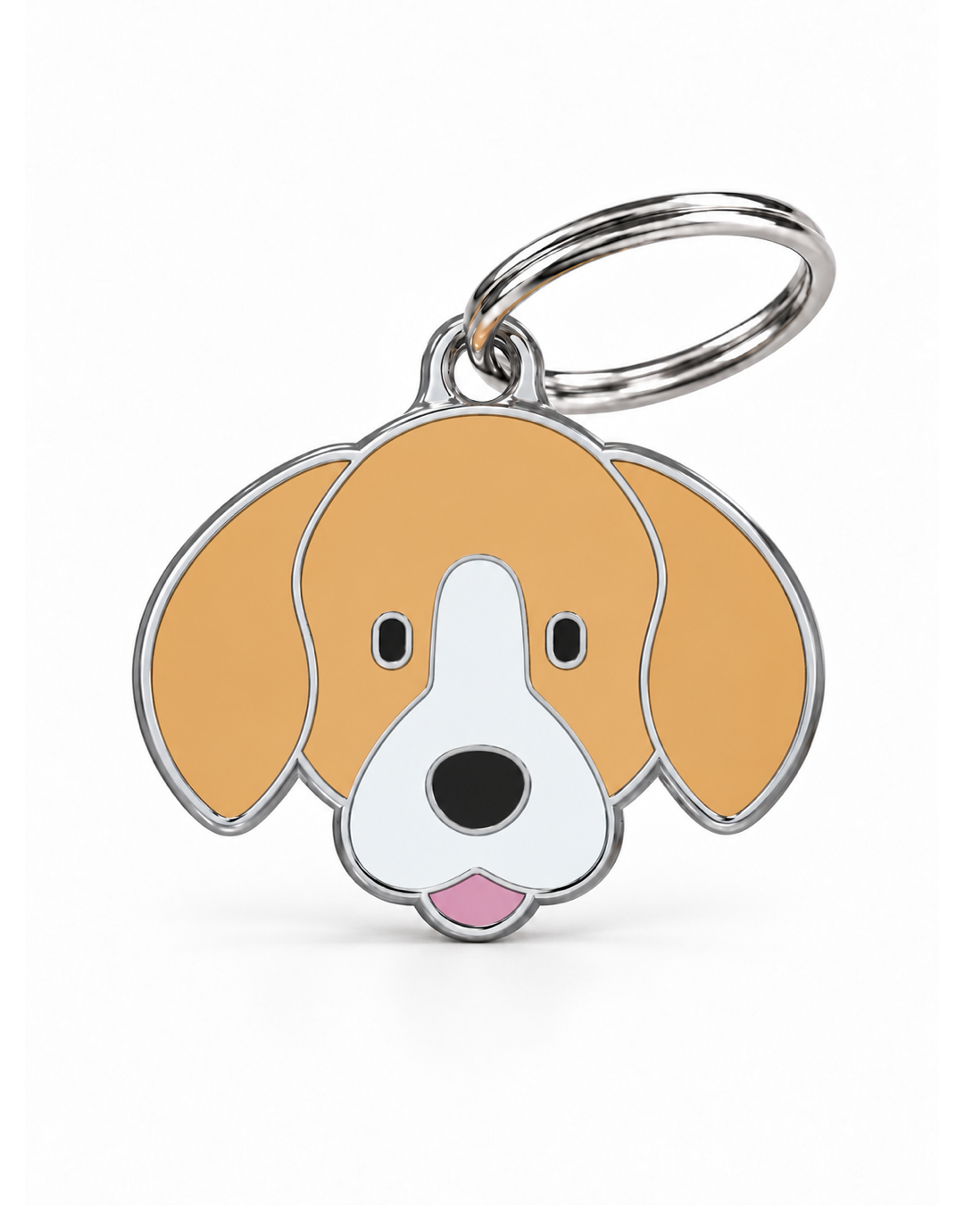 TAGiDOG Beagle Dog ID Tag, front view on white