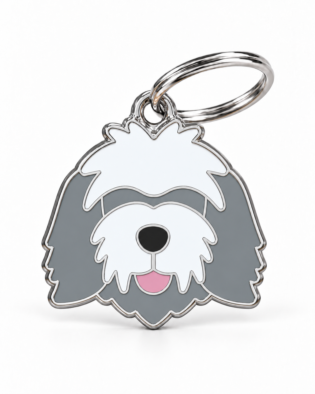 TAGiDOG Bergamasco Dog ID Tag, front view on white