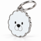TAGiDOG Bichon Frise Dog ID Tag, angled view