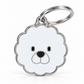 TAGiDOG Bichon Frise Dog ID Tag, front view on white