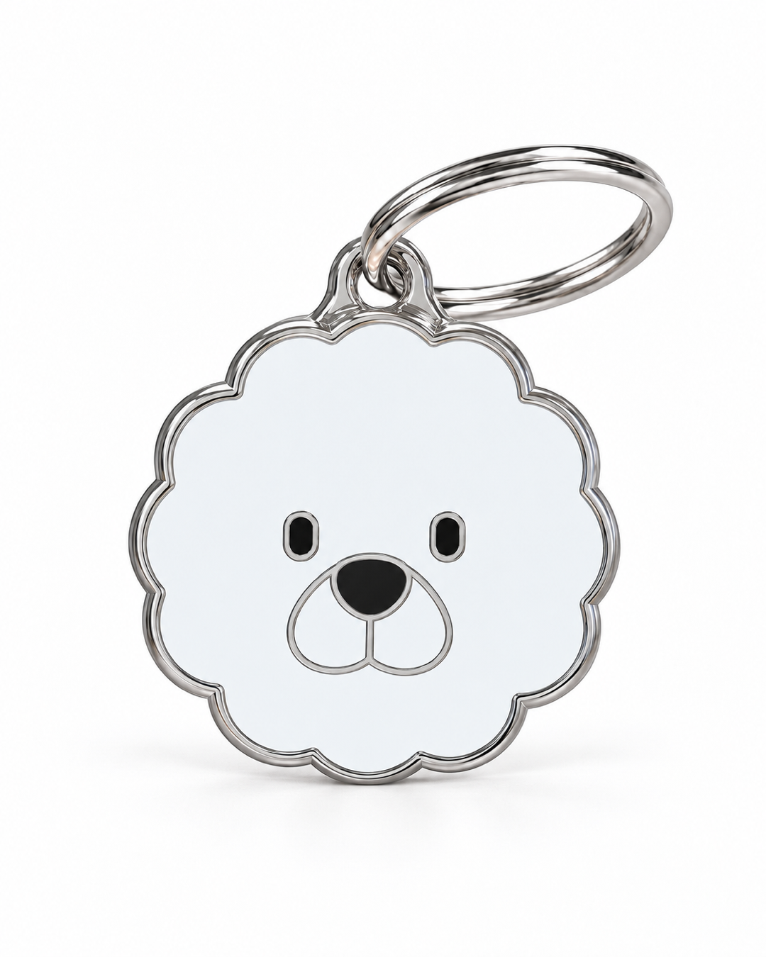 TAGiDOG Bichon Frise Dog ID Tag, front view on white