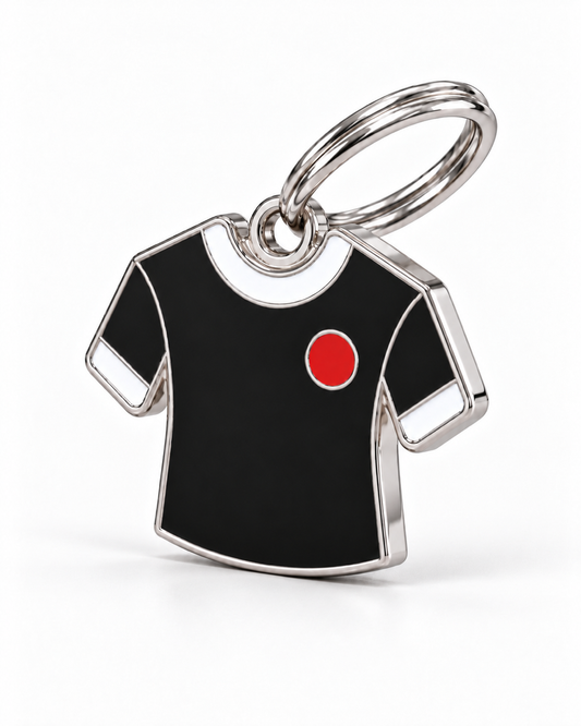 TAGiDOG Black Eagles Jersey ID Tag dog ID tag, angled view
