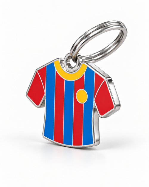 TAGiDOG Blaugrana Jersey ID Tag dog ID tag, angled view