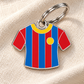 TAGiDOG Blaugrana Jersey ID Tag dog ID tag on light linen