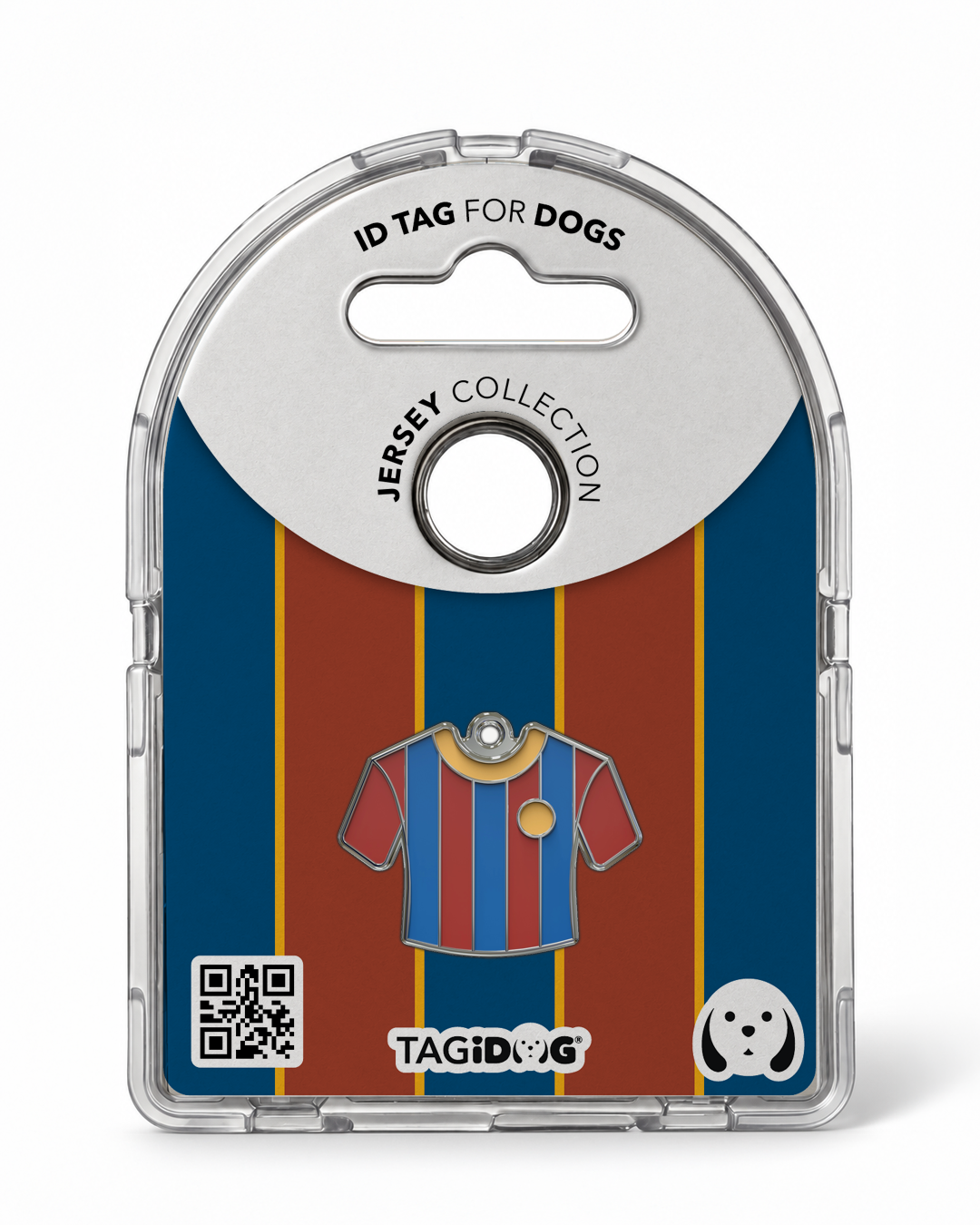 TAGiDOG Blaugrana Jersey ID Tag in retail packaging