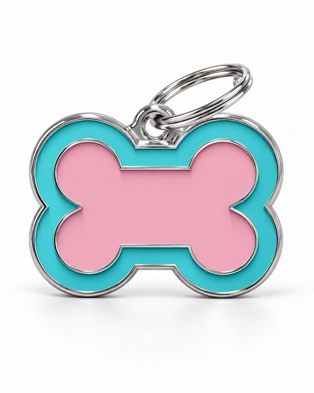 TAGiDOG Bone Bubblepop ID Tag dog ID tag, front view on white