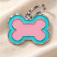 TAGiDOG Bone Bubblepop ID Tag dog ID tag on light linen