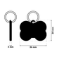 TAGiDOG Bone Bubblepop ID Tag ID tag dimensions, 36 mm wide and 28 mm high, 3 mm thickness