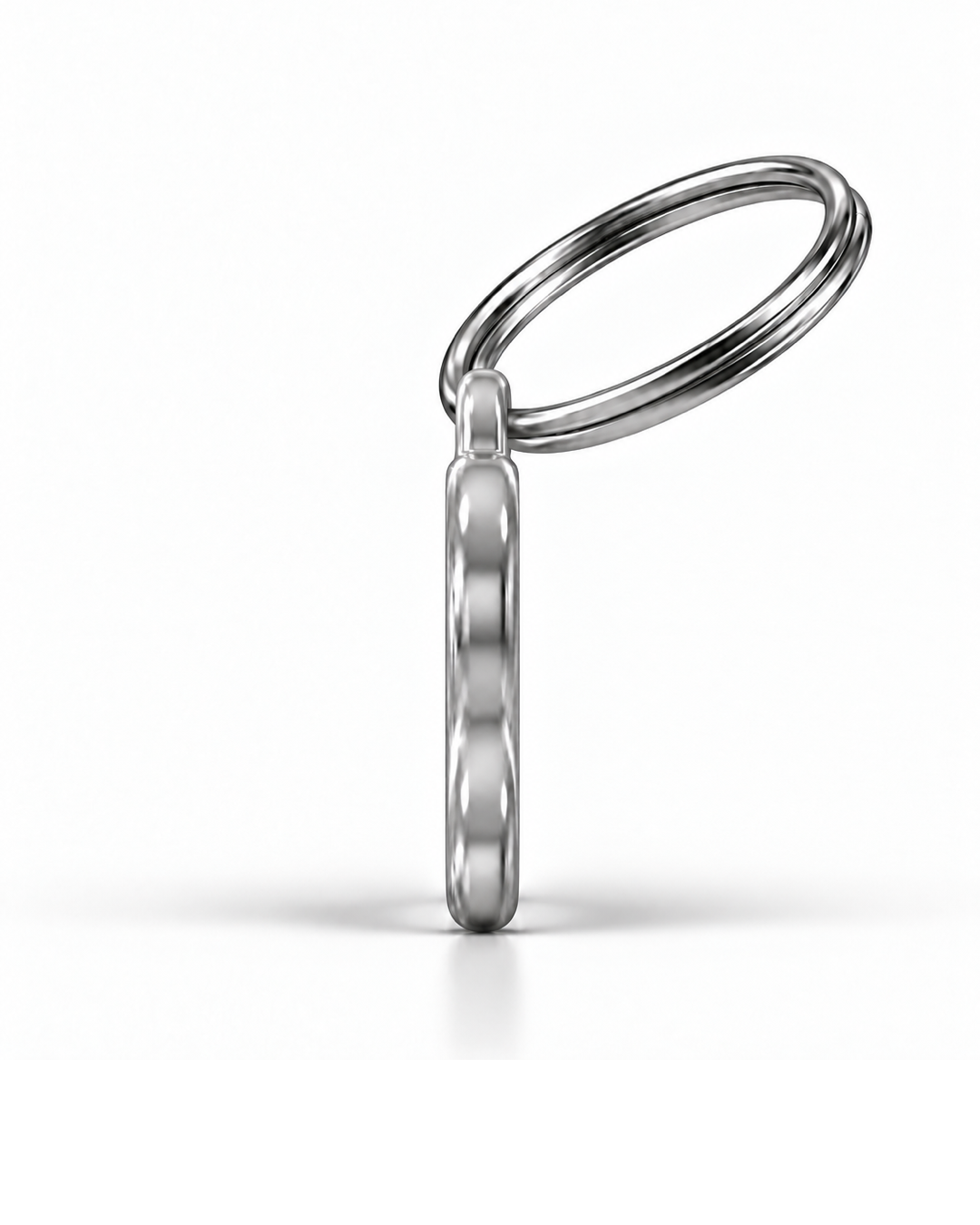 TAGiDOG Bone Spark Red ID Tag side profile showing tag thickness and split ring