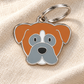 TAGiDOG Boxer Dog ID Tag on light linen