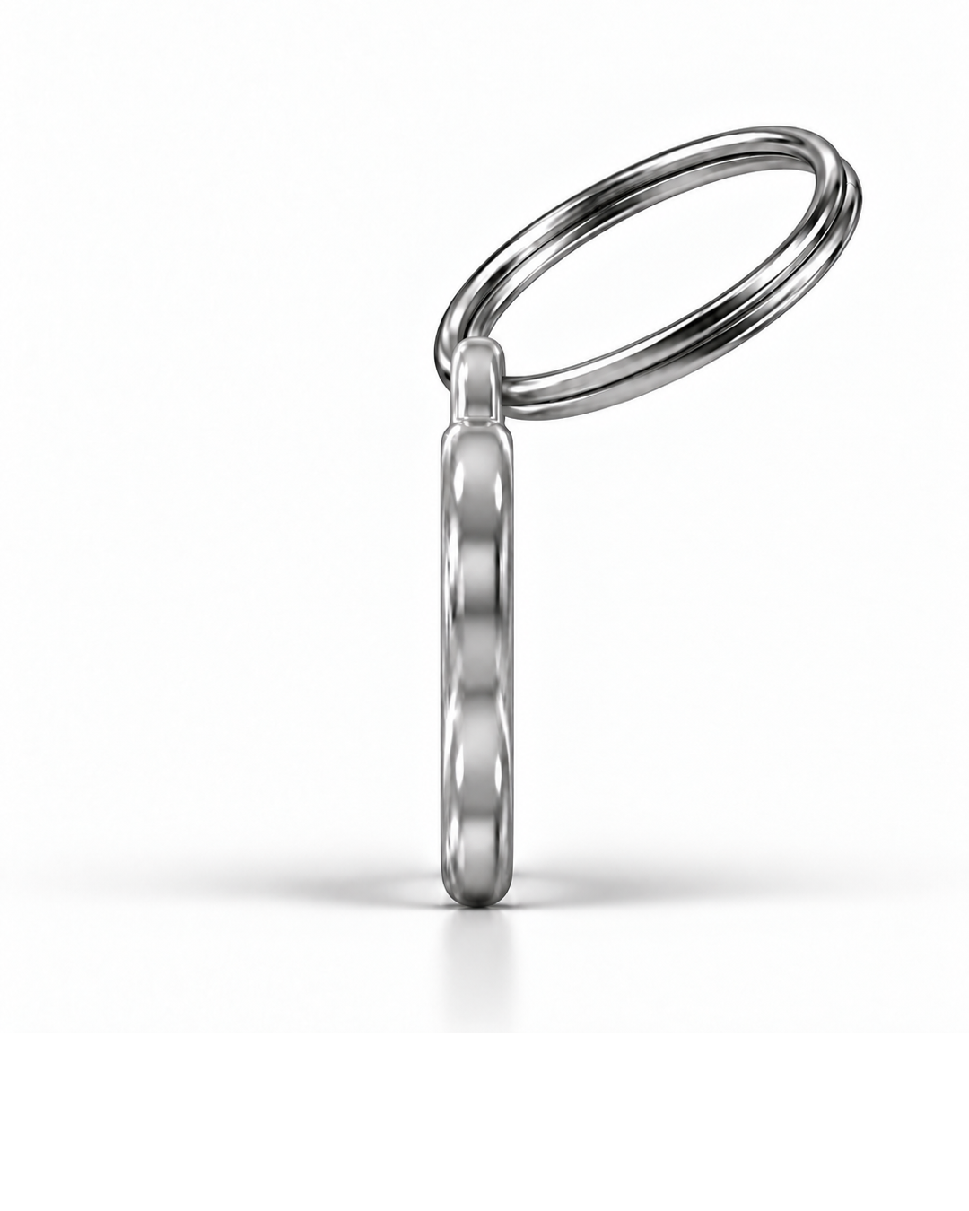 TAGiDOG Boxer Dog ID Tag side profile showing tag thickness and split ring