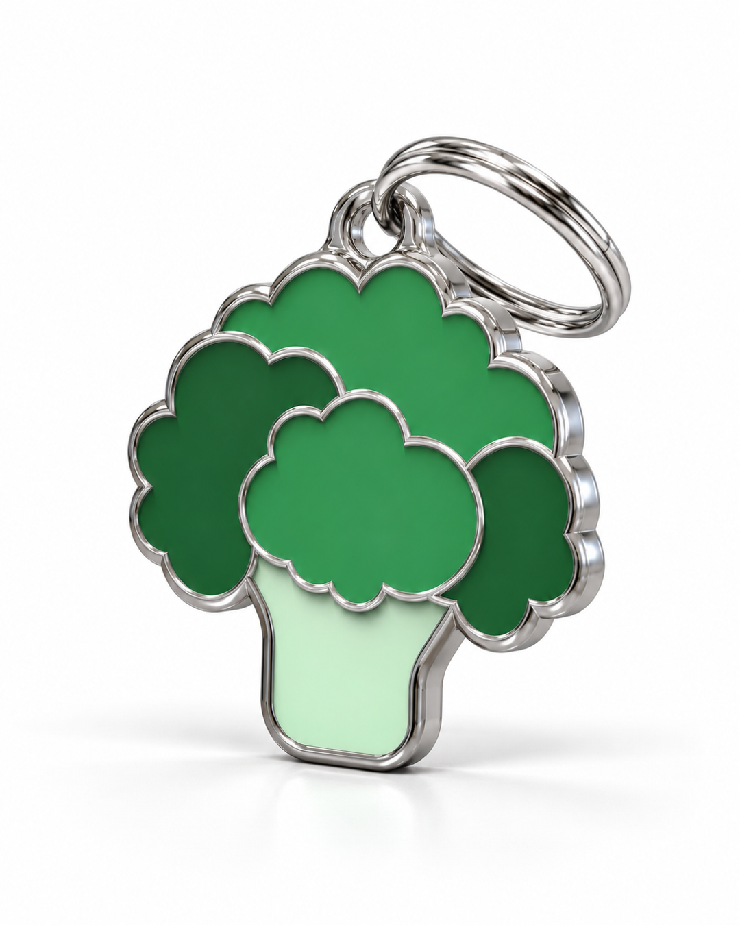 TAGiDOG Brocoli ID Tag dog ID tag, angled view