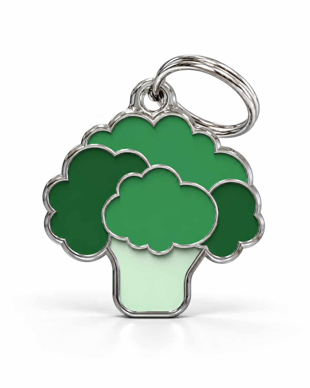 TAGiDOG Brocoli ID Tag dog ID tag, front view on white