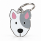 TAGiDOG Bull Terrier Dog ID Tag, front view on white