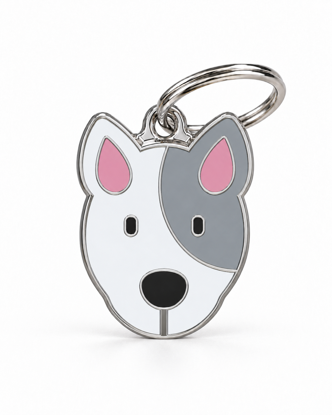 TAGiDOG Bull Terrier Dog ID Tag, front view on white