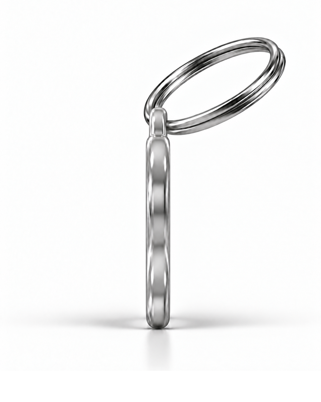 TAGiDOG Bull Terrier Dog ID Tag side profile showing tag thickness and split ring