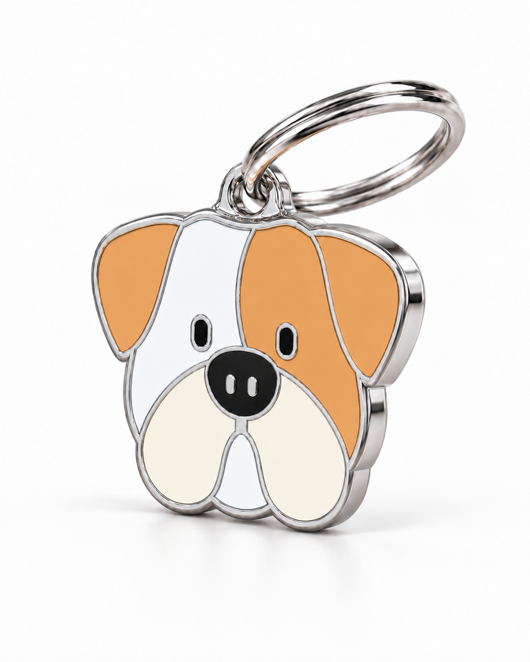 TAGiDOG Bulldog Dog ID Tag, angled view