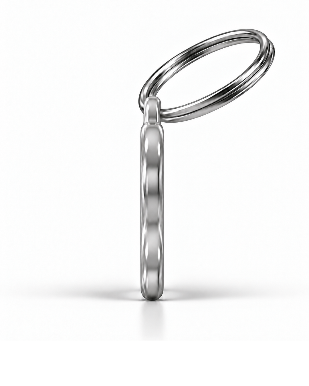 TAGiDOG Burger ID Tag side profile showing tag thickness and split ring