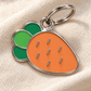 TAGiDOG Carrot ID Tag dog ID tag on light linen