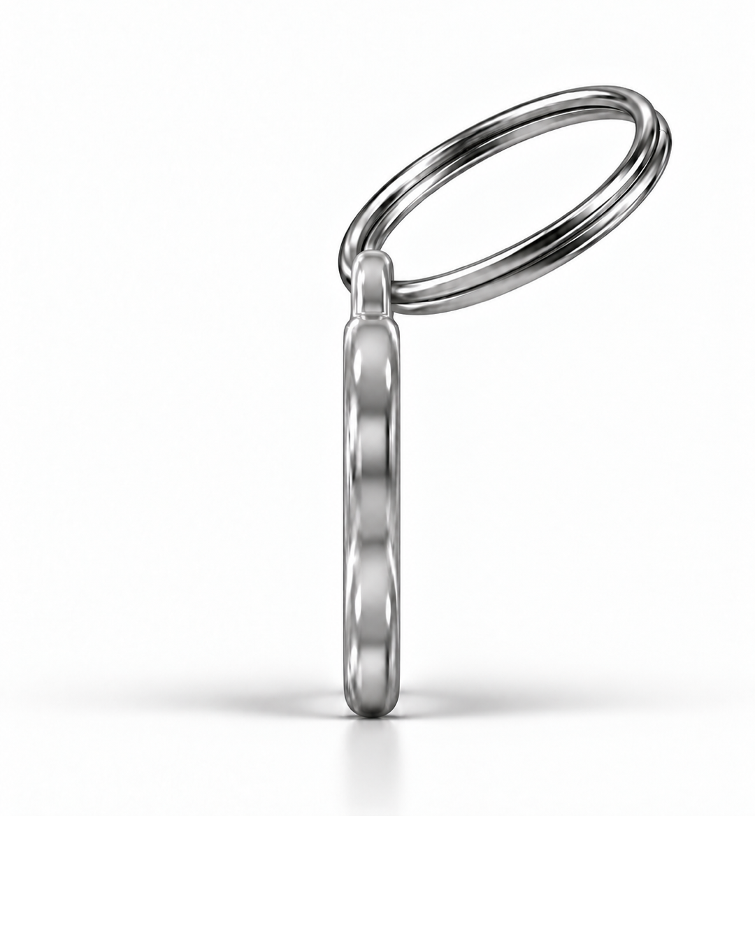 TAGiDOG Carrot ID Tag side profile showing tag thickness and split ring