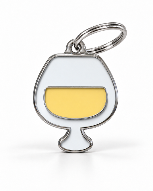 TAGiDOG Champagne ID Tag front view on white