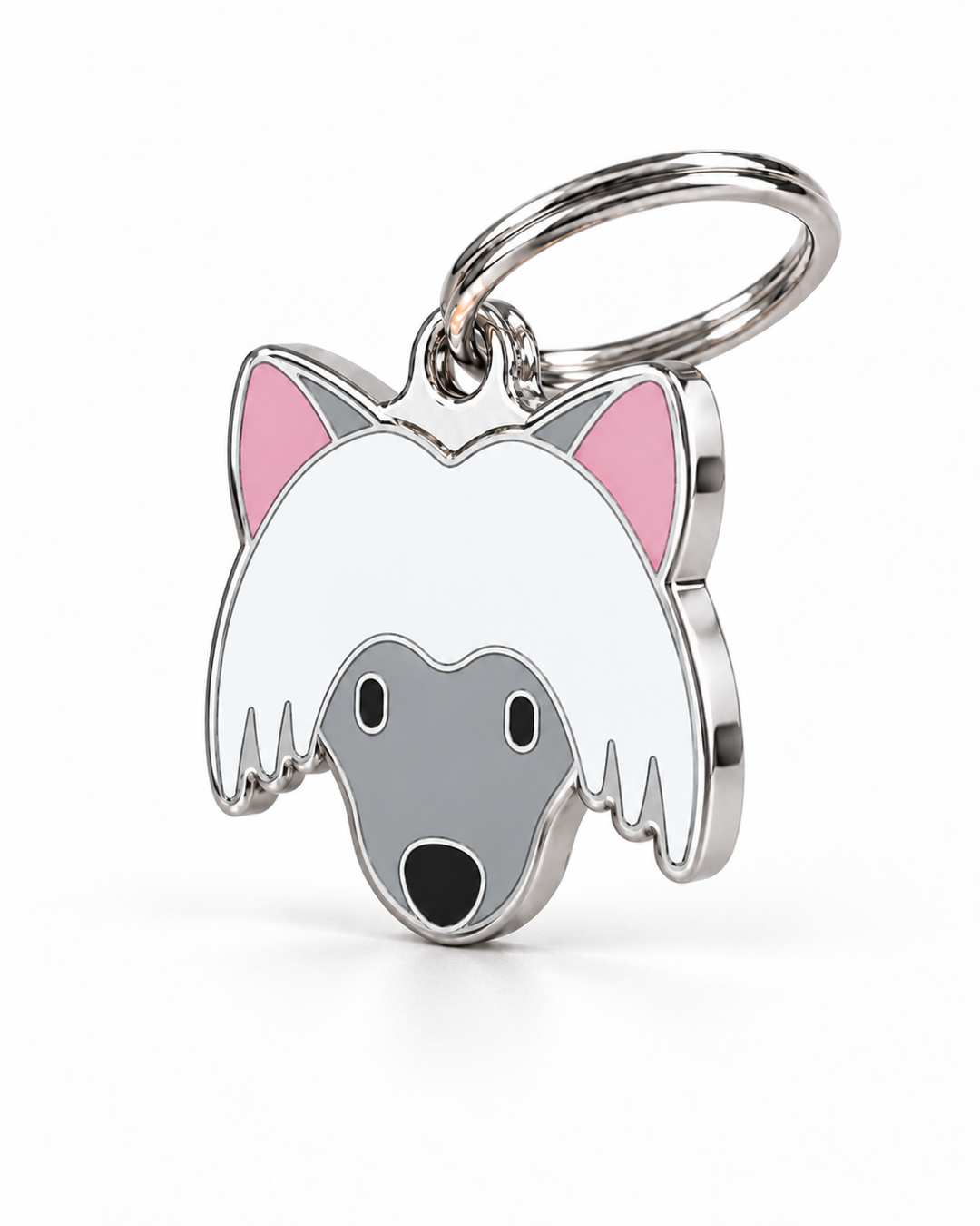 TAGiDOG Chinese Crested Dog ID Tag, angled view