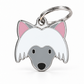 TAGiDOG Chinese Crested Dog ID Tag, front view on white