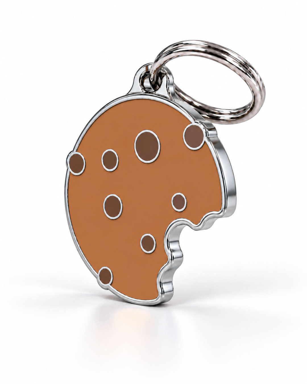 TAGiDOG Choco Chip Cookie ID Tag dog ID tag, angled view