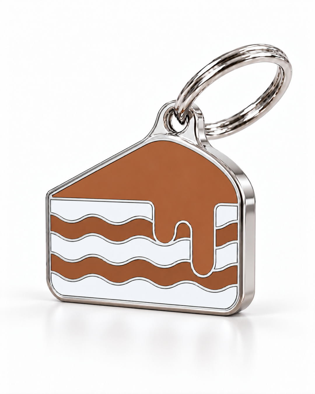 TAGiDOG Chocolate Cake ID Tag dog ID tag, angled view