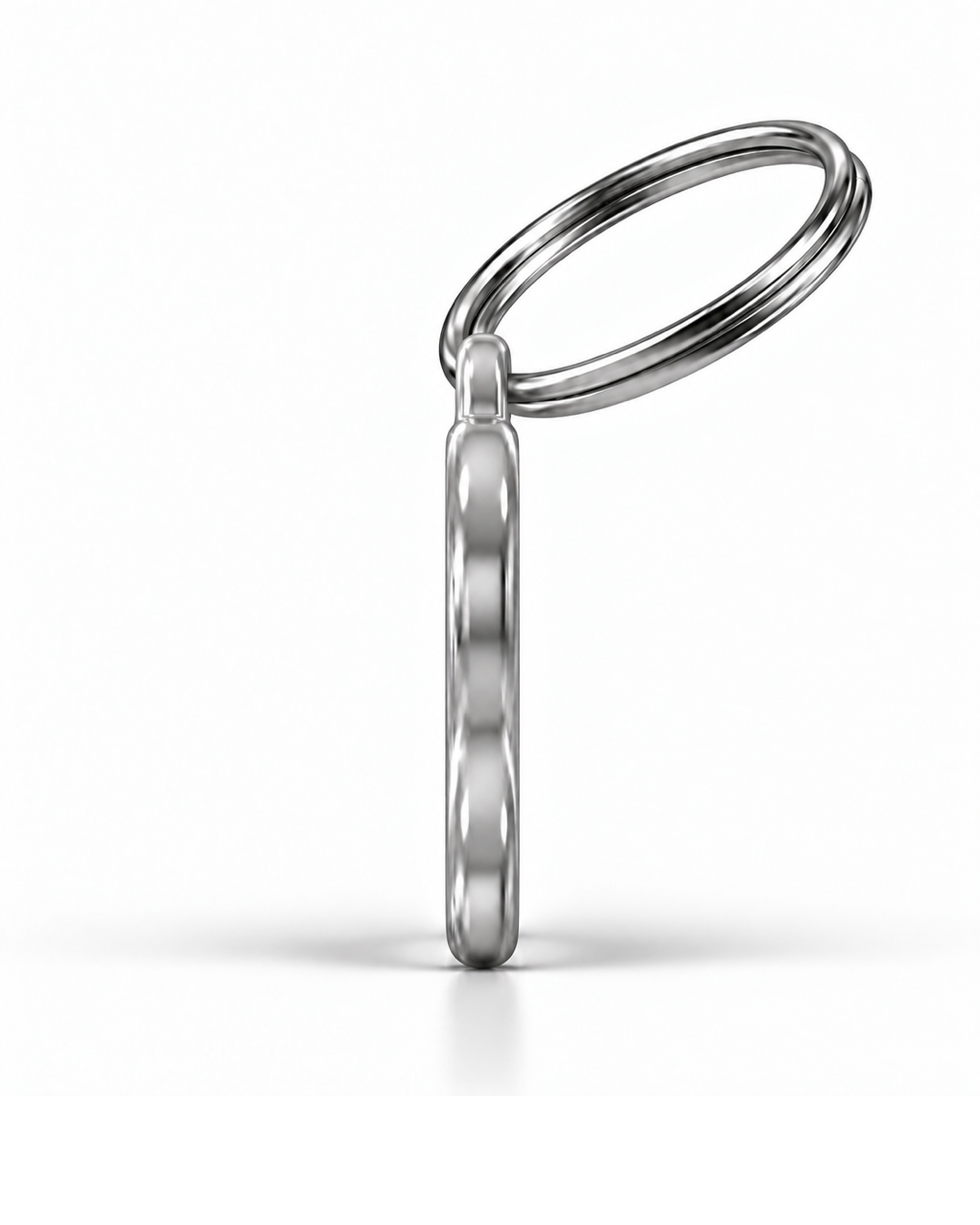 TAGiDOG Chocolate Cake ID Tag side profile showing tag thickness and split ring