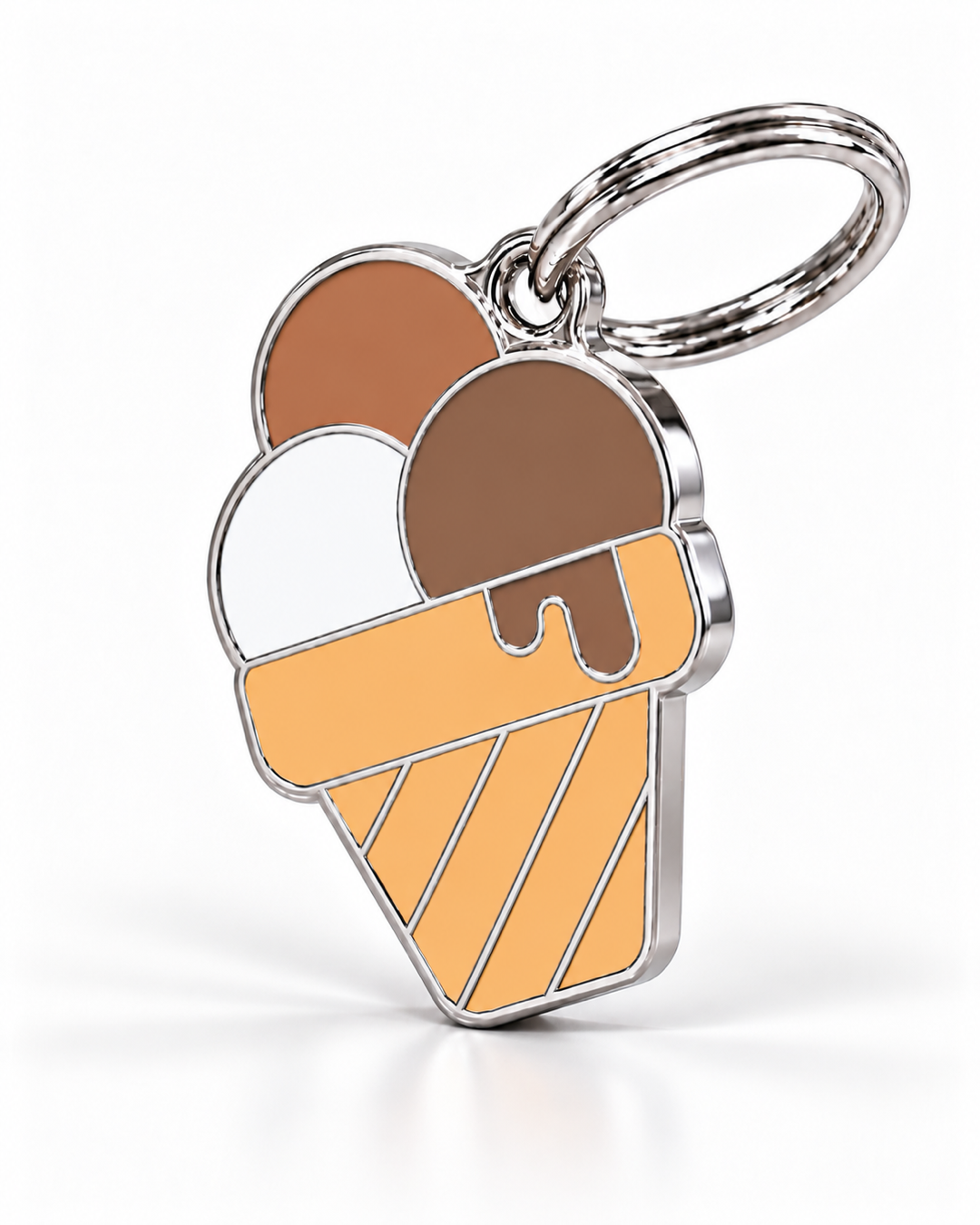 TAGiDOG Chocolate Gelato ID Tag dog ID tag, angled view