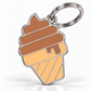 TAGiDOG Chocolate Ice Cream ID Tag dog ID tag, front view on white