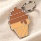 TAGiDOG Chocolate Ice Cream ID Tag dog ID tag on light linen
