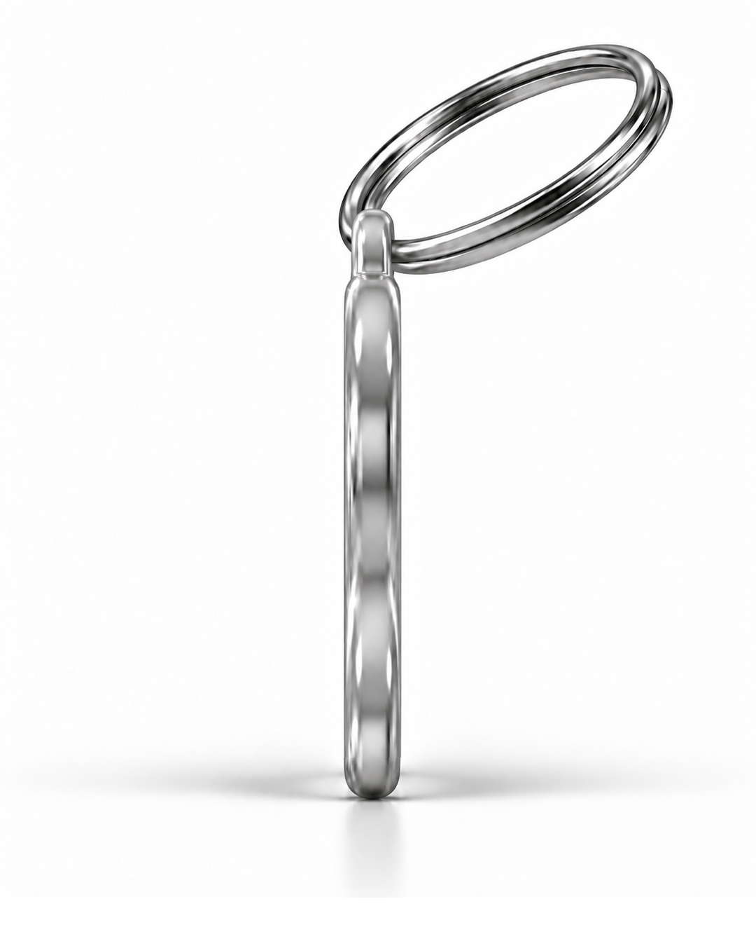 TAGiDOG Chocolate Ice Cream ID Tag side profile showing tag thickness and split ring