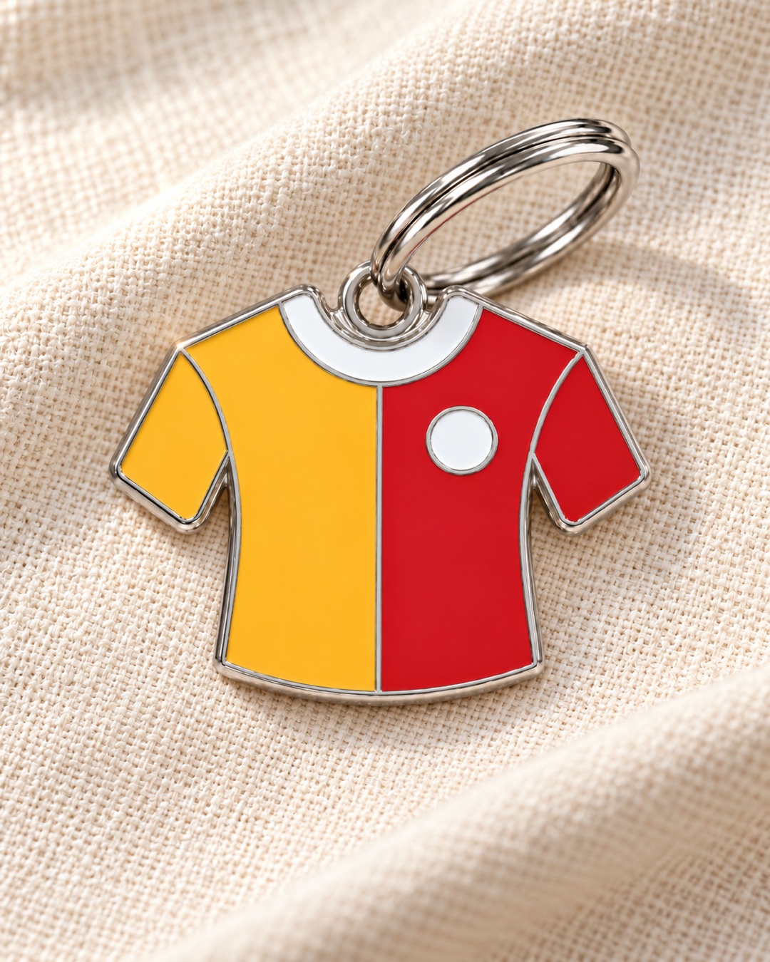 TAGiDOG Cimbom Jersey ID Tag dog ID tag on light linen