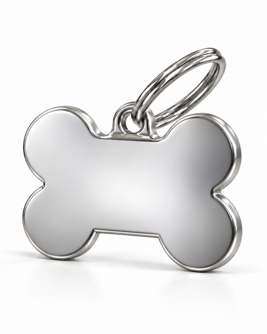 TAGiDOG Classic Bone ID Tag dog ID tag, angled view