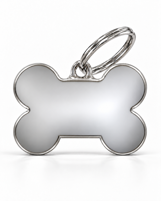 TAGiDOG Classic Bone ID Tag dog ID tag, front view on white