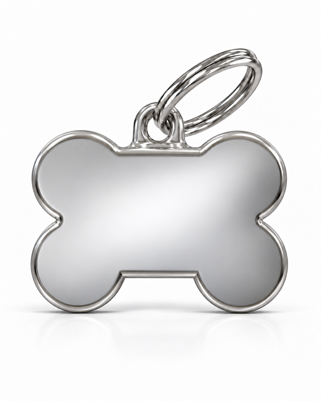 TAGiDOG Classic Bone ID Tag Small dog ID tag, front view on white