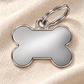 TAGiDOG Classic Bone ID Tag Small dog ID tag on light linen