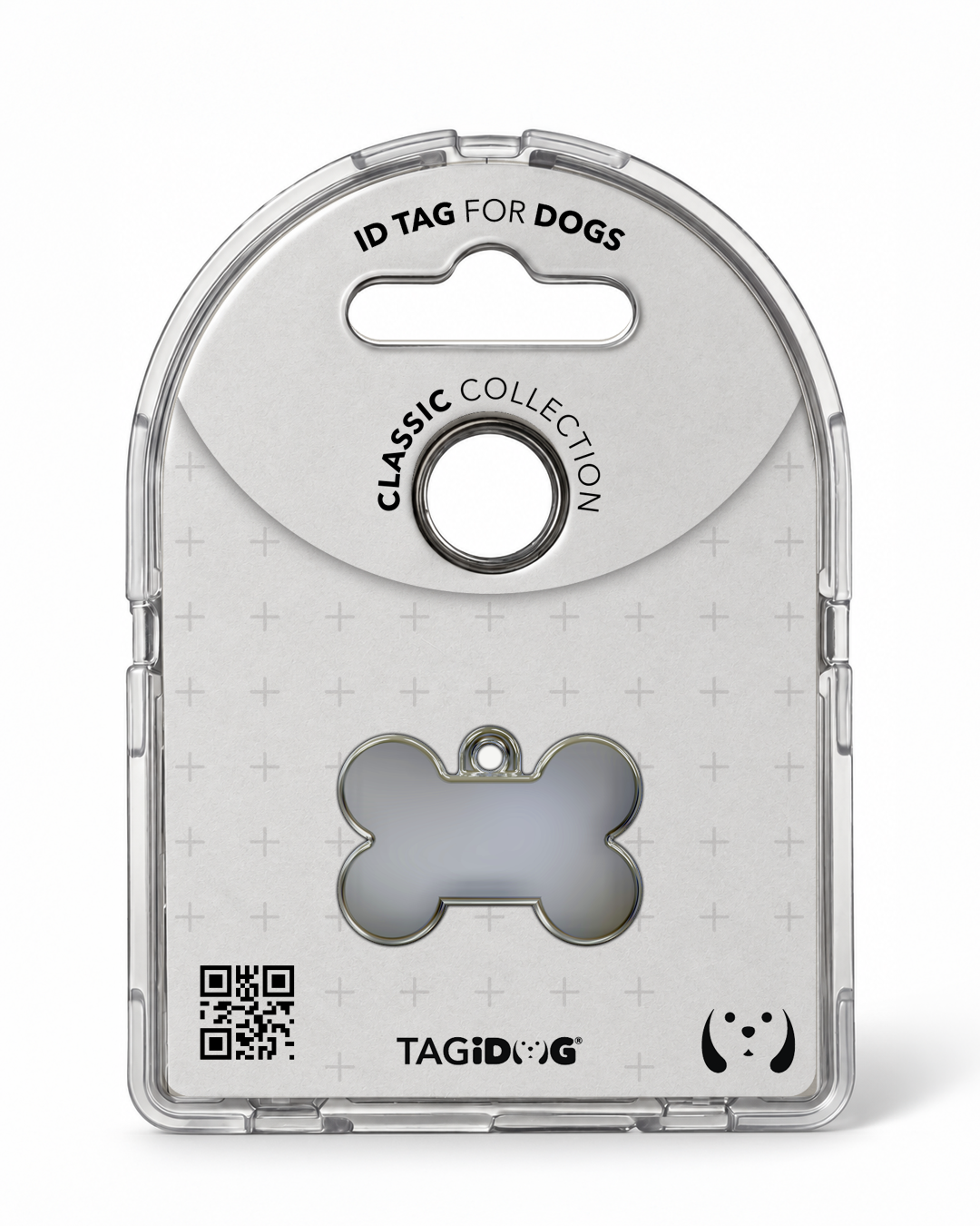 TAGiDOG Classic Bone ID Tag Small in retail packaging
